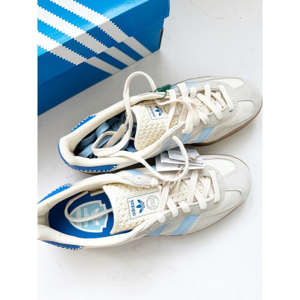 Adidas Originals Gazelle Indoor Blue White - Men's Size 7 - NWB - Picture 5 of 6